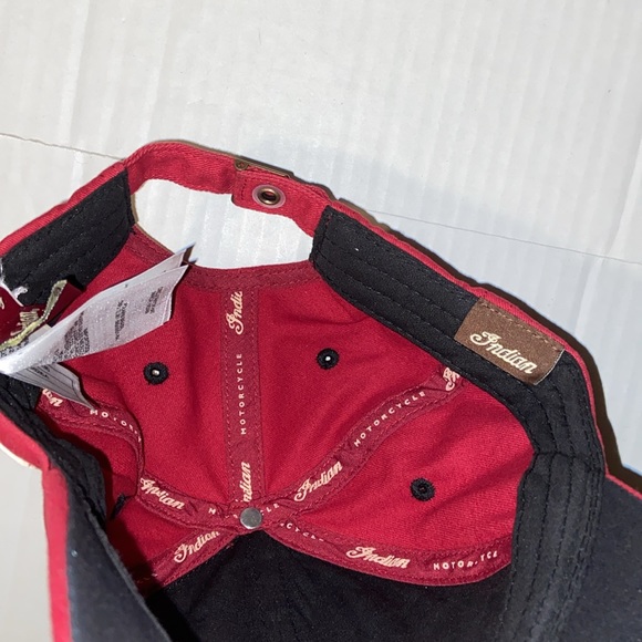 Indian Motorcycle Adjustable Size Strap Back Hat Cap - Picture 6 of 7